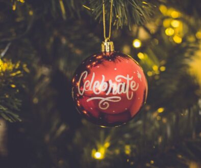 red-celebrate-print-baubles-hang-on-green-christmas-tree-714899/